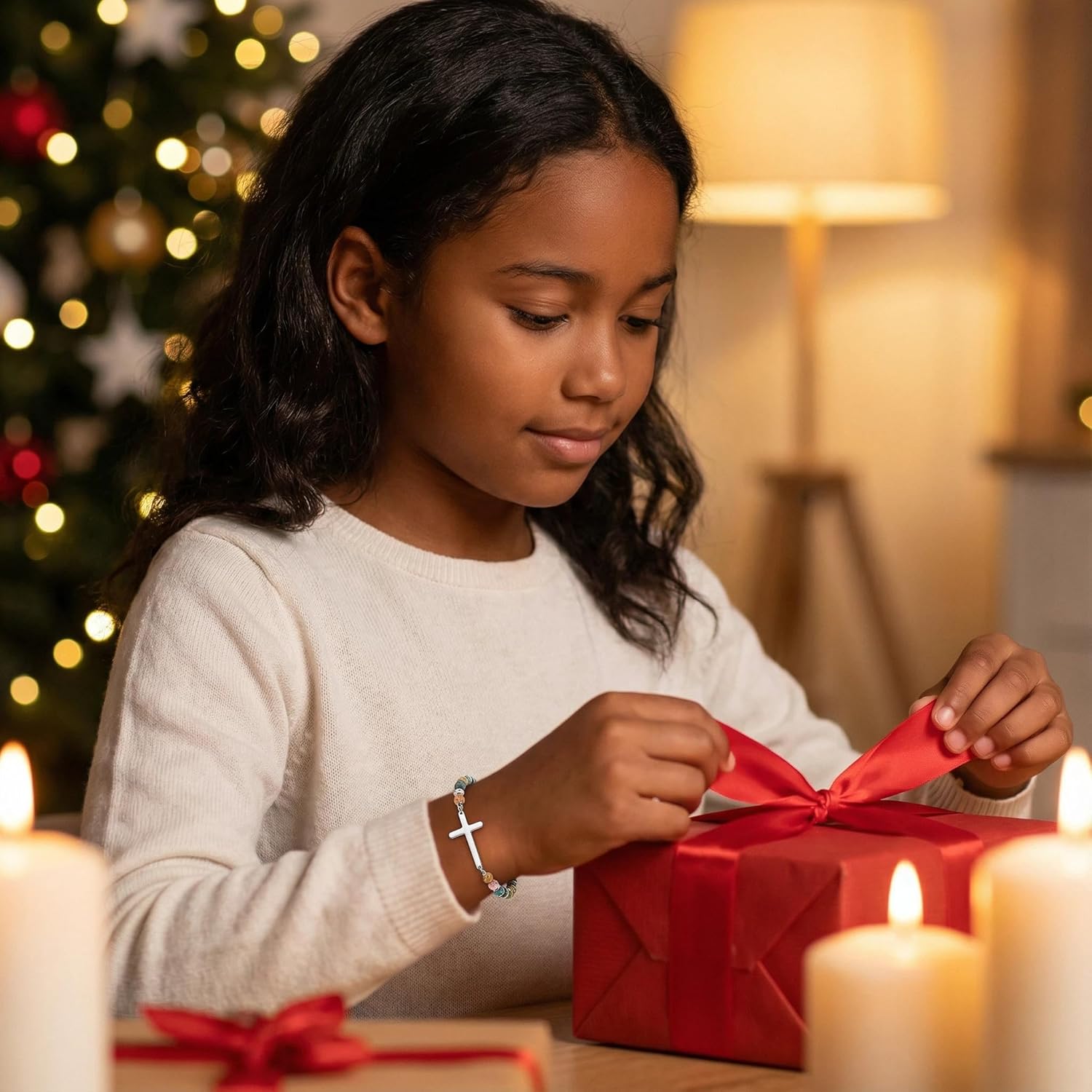 Christian Cross Bracelet for Women, Stocking Stuffers for Women, Confirmation Baptism Easter Gifts, Unique Gift for Friends Daughter Mom Sister in Christ on Birthday Christmas - Image 3