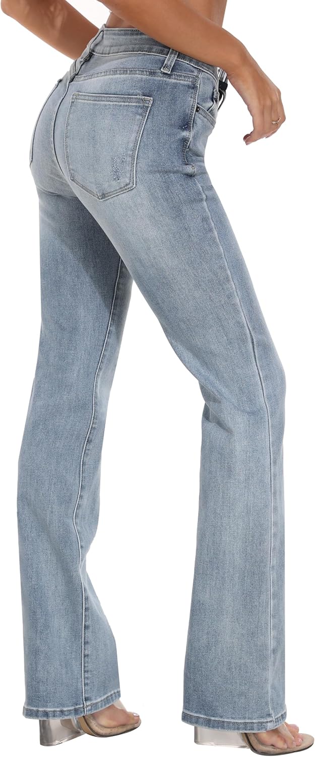 WAYRUNZ Women's Mid Rise Bootcut Jeans - Image 4