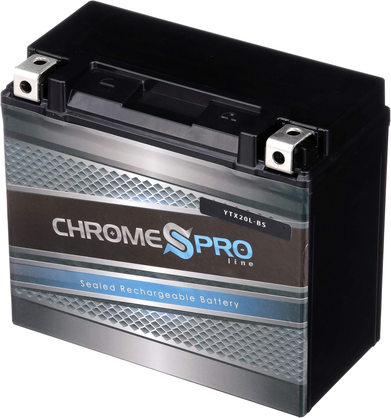 Chrome Pro Battery YTX20L-BS High Performance Power Sport Battery - Replacement Motorcycle - Maintenance Free