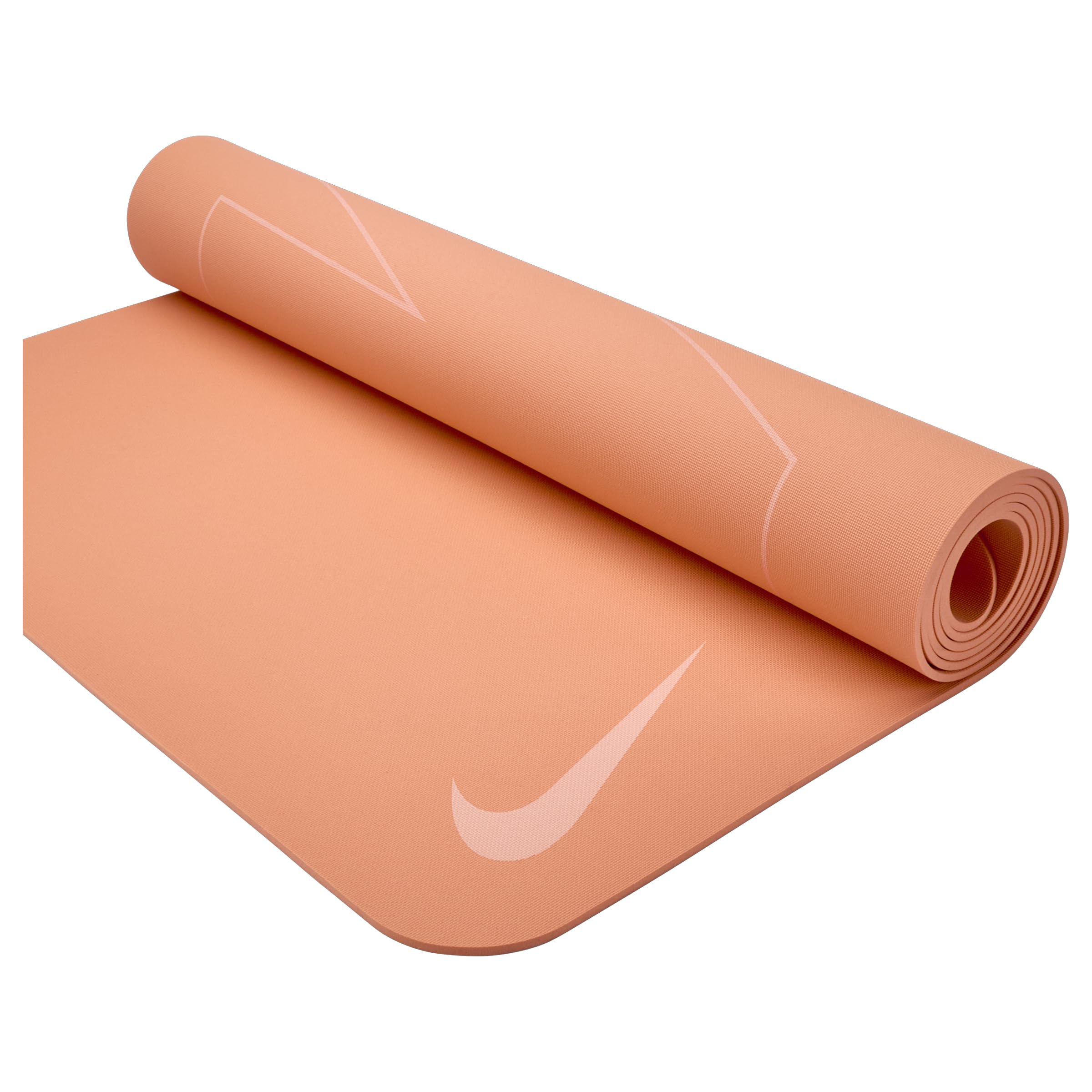 Nike Yoga Mat 4mm Reversible Yogamatte Fitnessmatte Workout Matte rutschfest, Apricot Agate/Washed Coral, 180 x 65cm