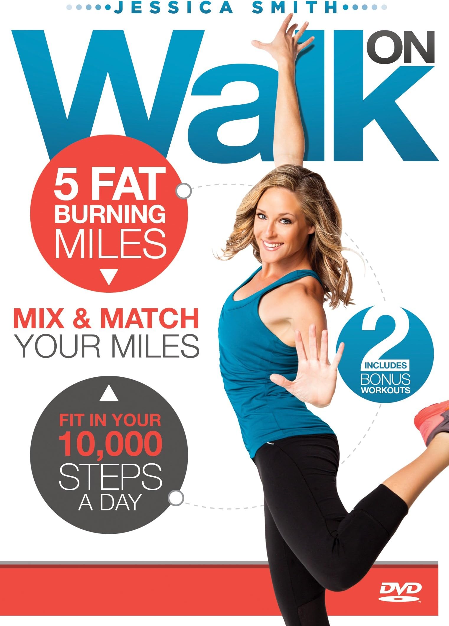 Walk On 10,000 Steps Weight Loss 5 Fat Burning Miles Indoor Walking Exercise DVD