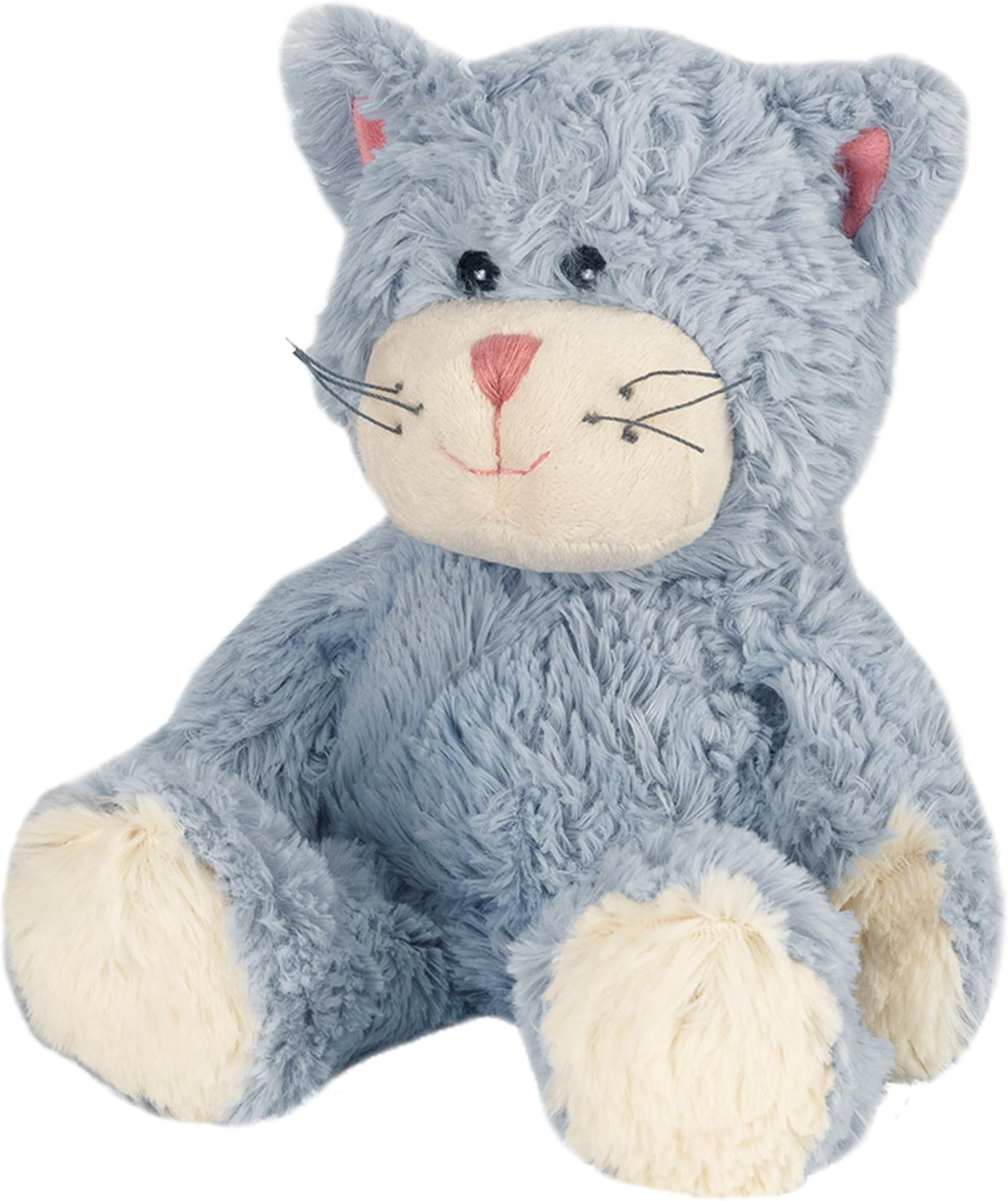 Warmies Plush Blue Cat Microwavable, French Lavender Scented and Weighted Teddy, Hot or Cold for Relaxation and Warm Relief, Suitable for Adults and Children