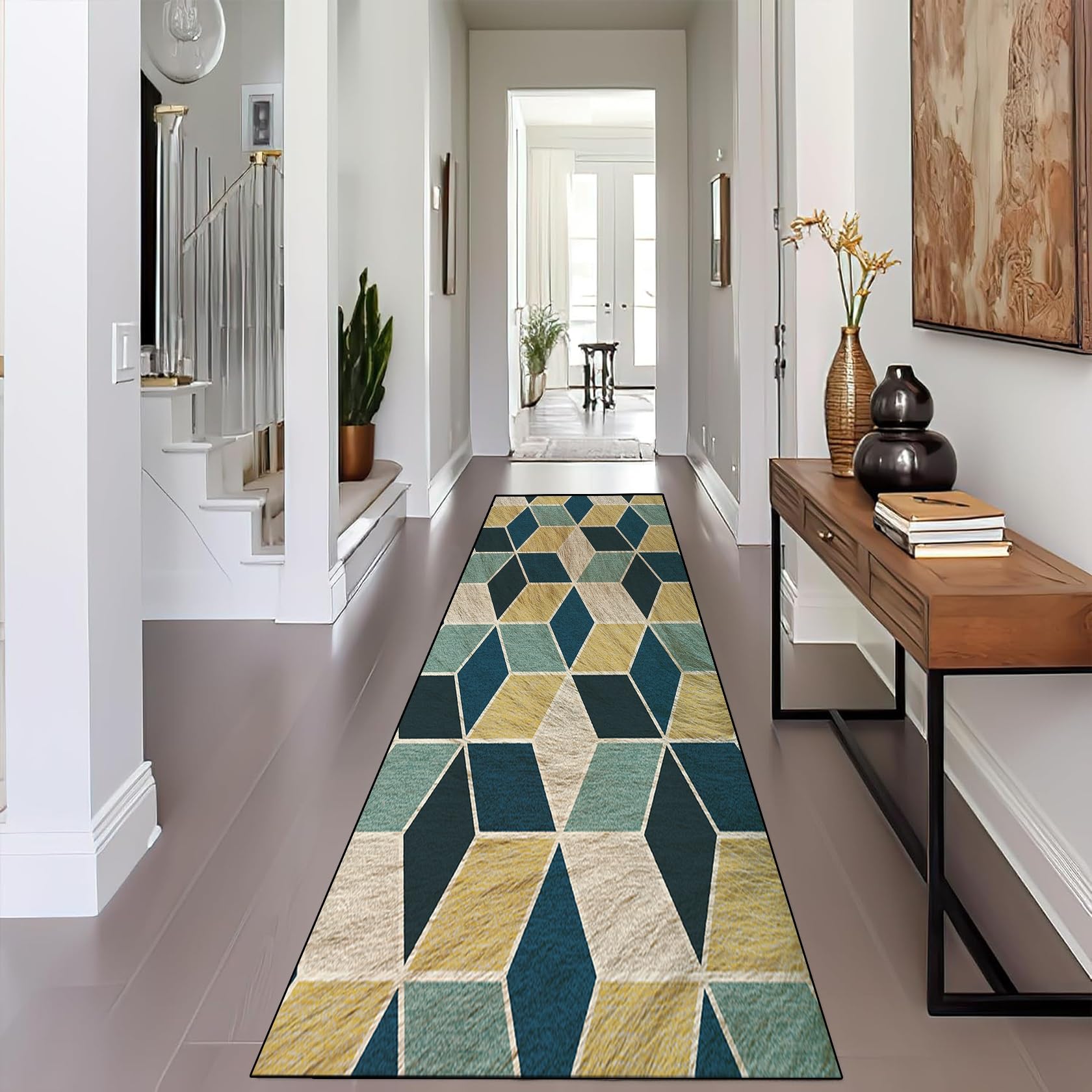 Alfombra de pasillo para el hogar moderna alfombra larga de 320 cm para una cocina limpia