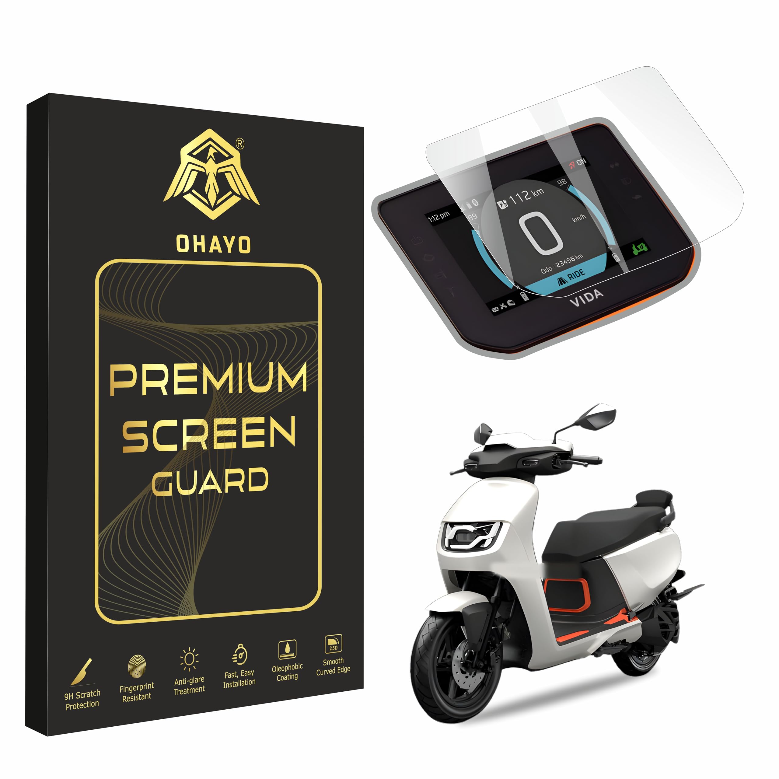 OHAYO 9H Hard Coated Display Screen Protector for Hero Vida VX2 Plus & VX2 Go (2025+) Electric Scooter | 4.3 Inch LCD Digital Meter Protection Film | Scratch Resistant, HD Clear, Bubble-Free Dashboard Cover | Not Tempered Glass-image-43