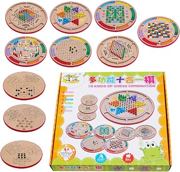 Chess Checkers Set, Checkers, Chess Board Game | Multifunctional Portable Kids Chess Set | Interactive Kids for Interactive Kids Set for Boys Girls Men