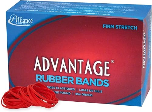 Alliance Rubber 96315 Advantage Bandas de goma tamaño #31, caja de 1 libra contiene aproximadamente 850 bandas (2 12 pulgadas x 18 pulgadas, rojo)