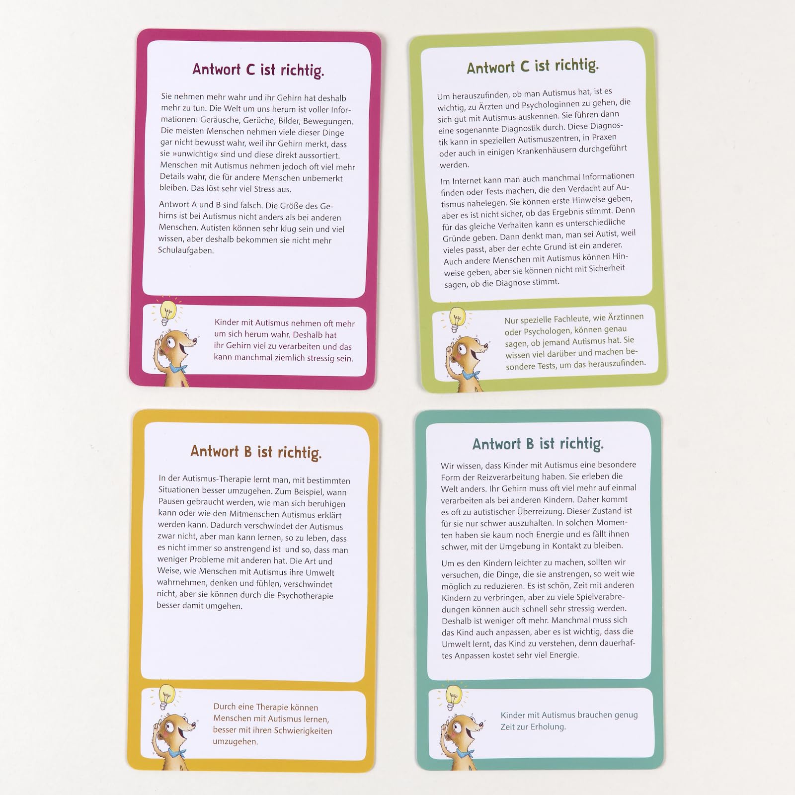 Wilbo weiß was über Autismus: Wissensquiz zur Psychoedukation in der Kinderpsychotherapie. 50 schlaue Fragen und wissenswerte Antworten. Mit ... 9,8 x 14,3 cm (Beltz Therapiekarten)