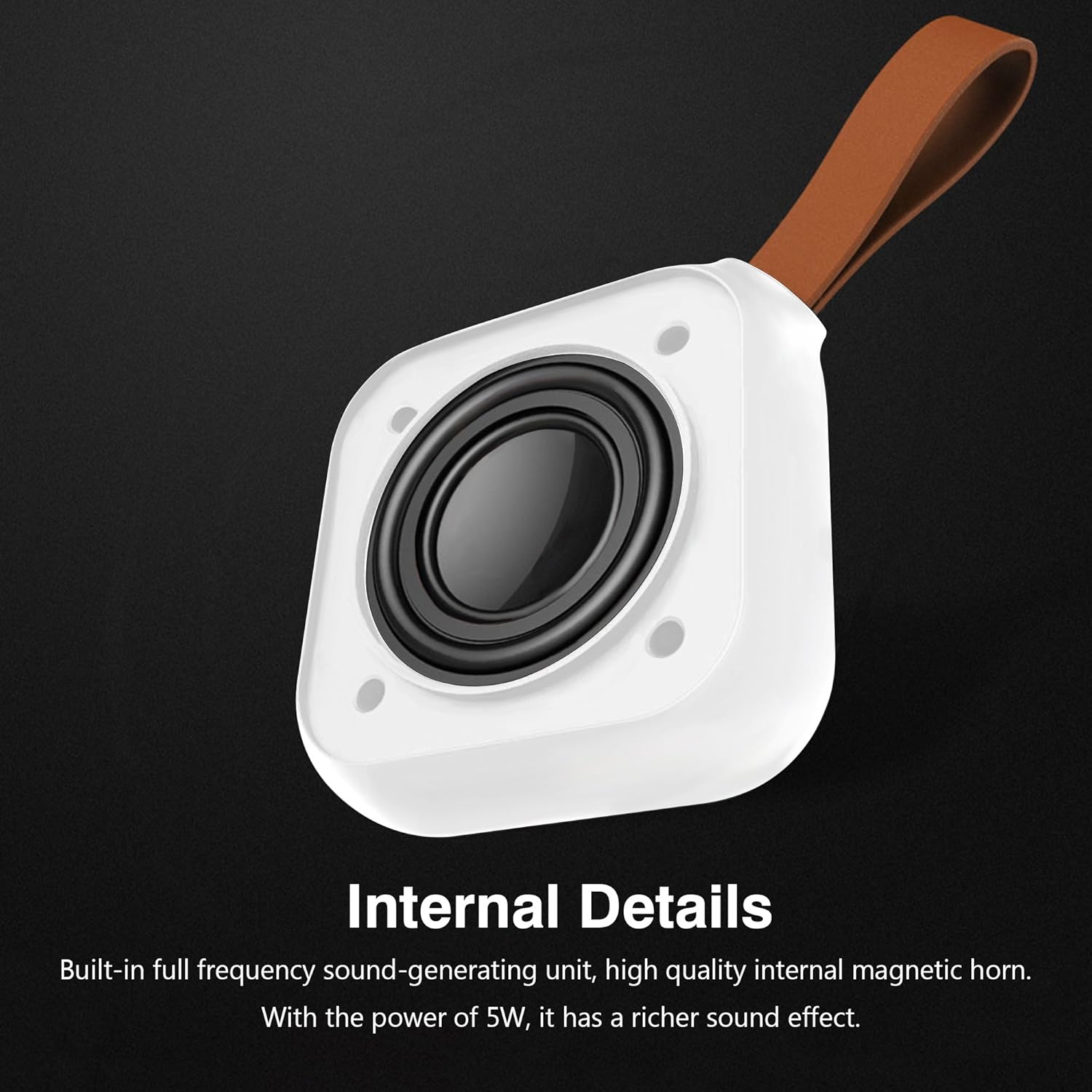 Internal details of the Remax RB-M15 speaker showing the driver
