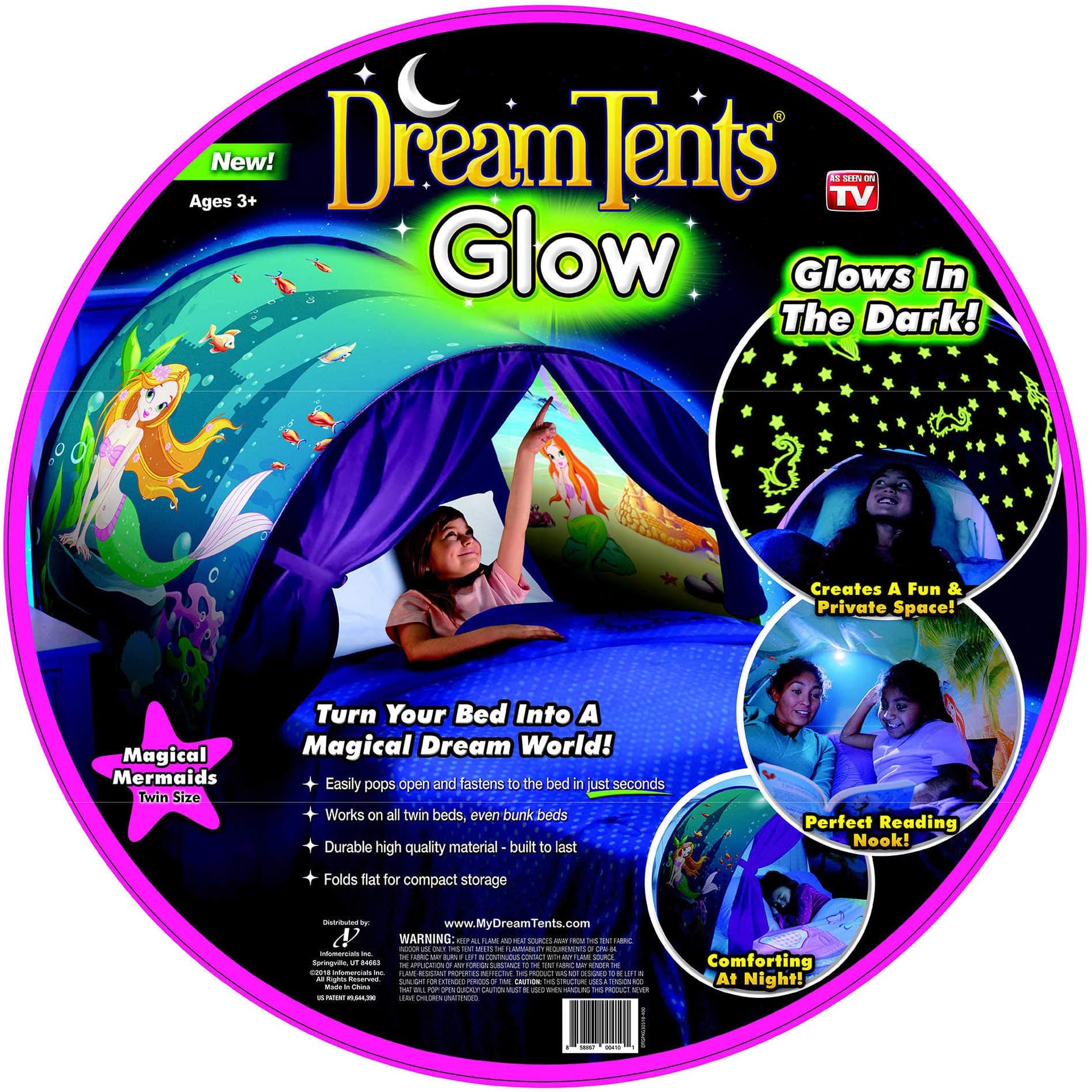 Velocity Stores Dream Tents Glow Magic Mermaid - As Seen On TV