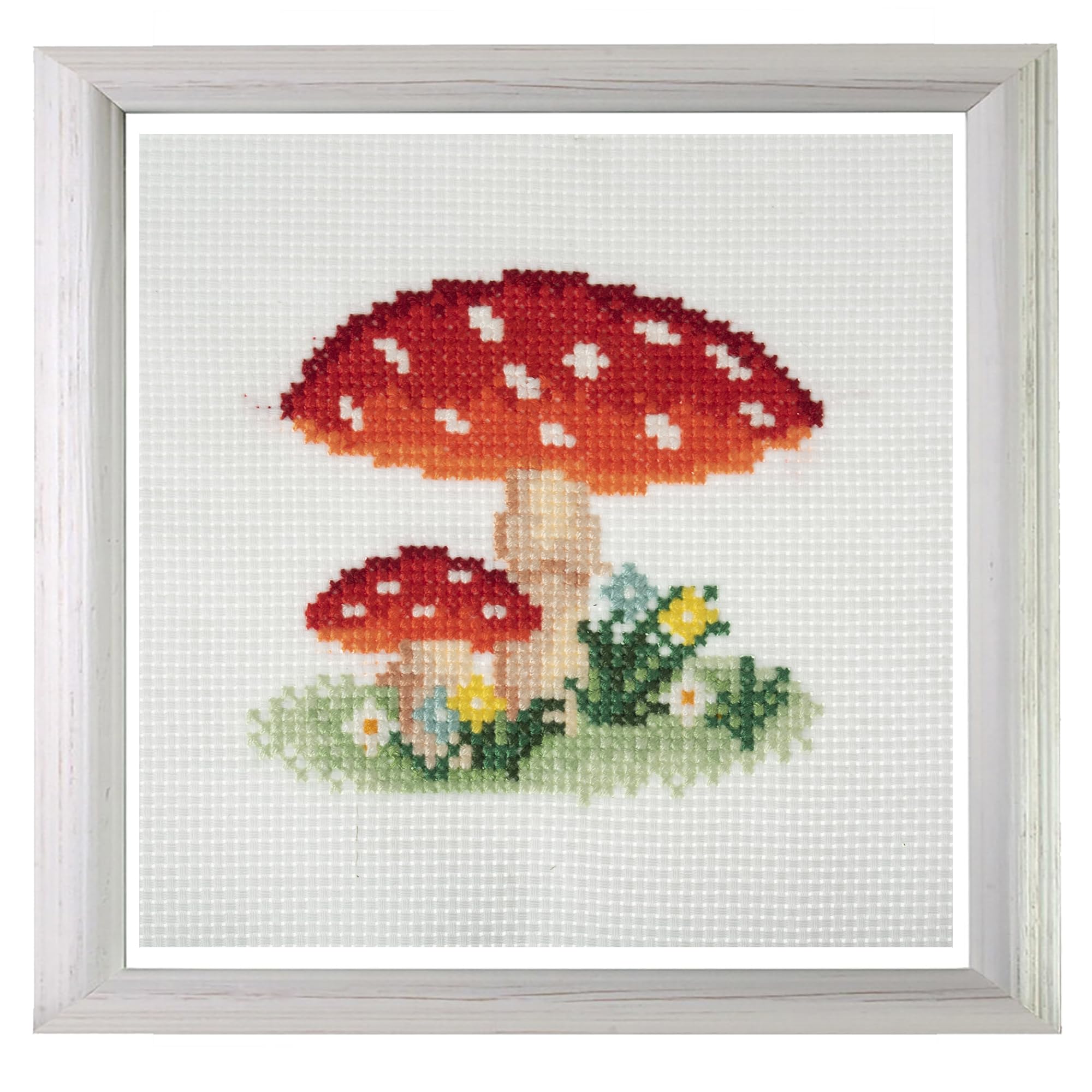 Trimits Mini Counted Cross Stitch Kits, 13 x 13cm (5 x 5in), Toadstool