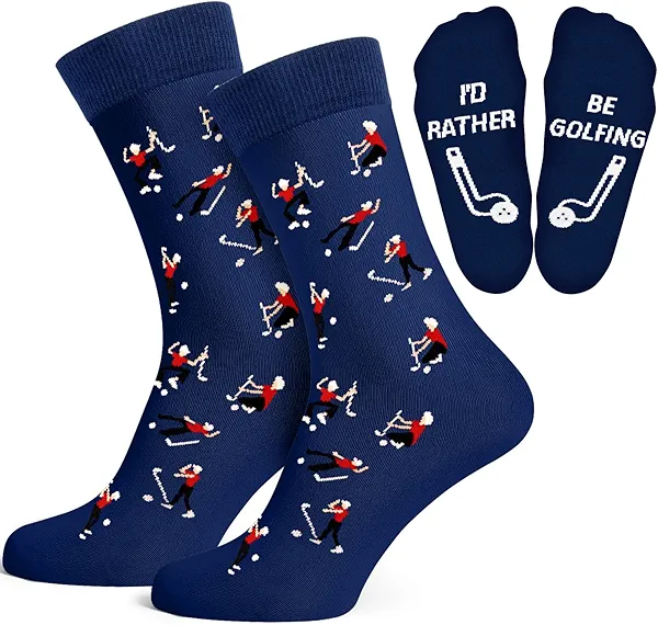 Dealswin Funny Golf Socks For Men, Unique Golf Gifts For Men One Size 10-13