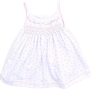 Magnolia Bebé Niña Bebé Llama Smocked Vestido Sin Mangas Conjunto Rosa