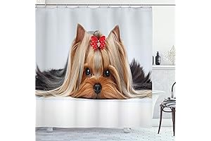 Ambesonne Yorkie Shower Curtain: A Canine Canvas of Unconditional Love