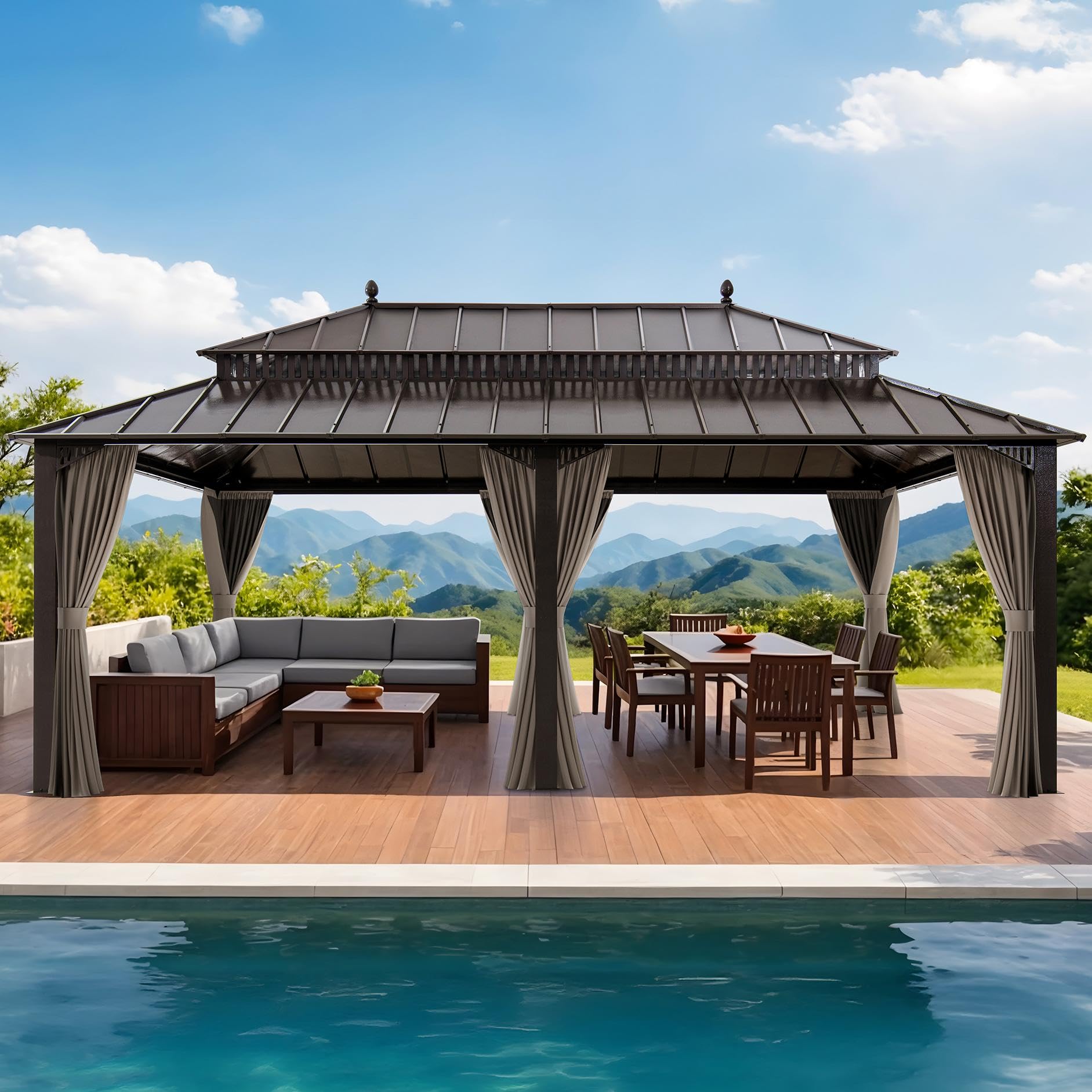 Photo 1 of Sunjoy Kingston 20' x 12' Hardtop Gazebo