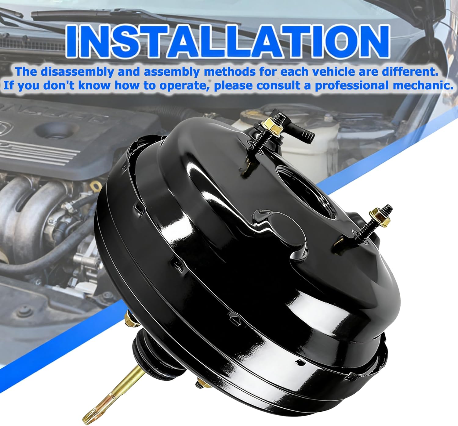 54-71924 Vacuum Power Brake Booster Compatible with Jeep Wrangler 2007-2010 Liberty 2008-2012 Dodge Nitro 2007-2011 3.7L 3.8L Replaces 68003619AC