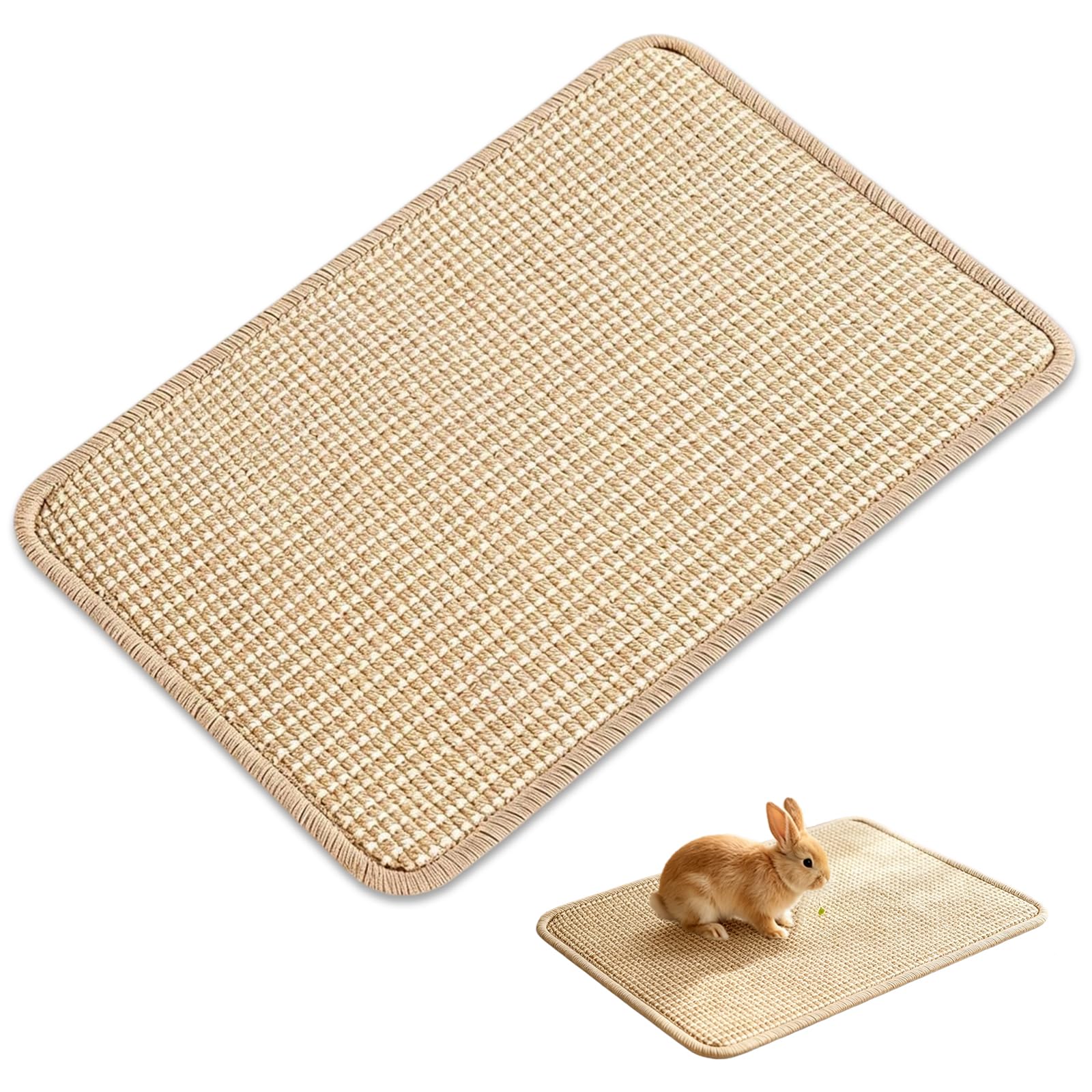 1PCS Rabbit Mat Rabbit Scratch Mats, 30CMx40CM Rabbits Bed Cat Scratching Mats, Rabbits Scratching Board Teeth Care for Pet Small Animal Chewing, Sleeping and Nesting Bunny Bed