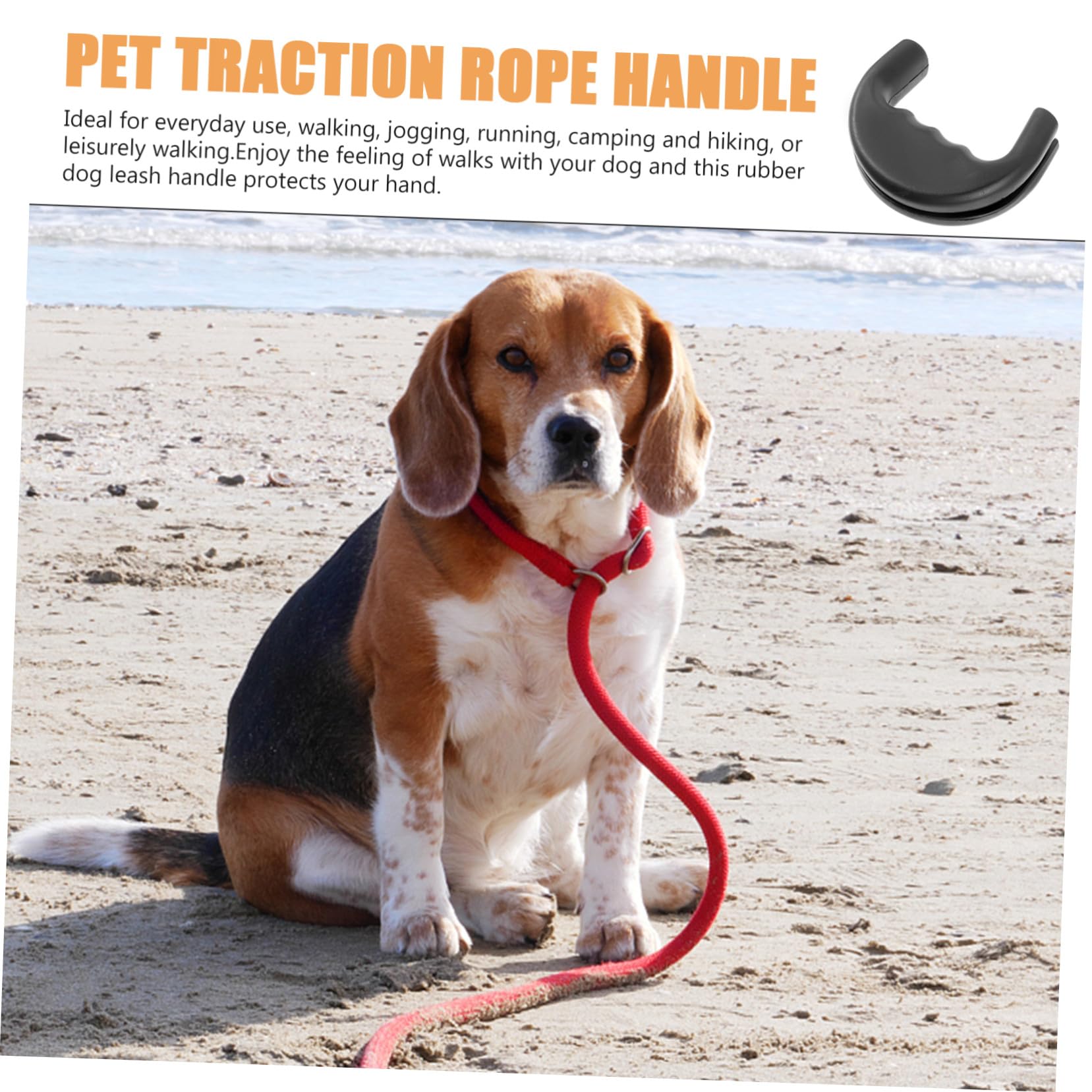 TOYANDONA 6 Stück Gummi Hundeleinen Griffe rutschfeste und Komfortable Handgriffe für Zugseile für Camping und Jogging mit Hunden