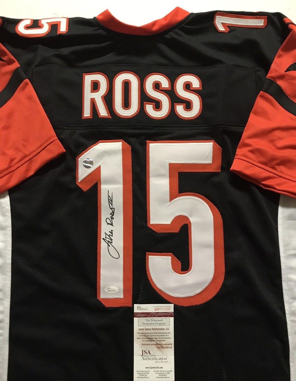 Autographed John Ross Jersey III Black COA JSA Certified