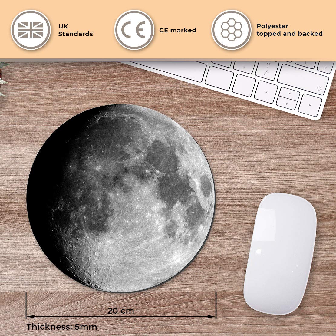 Destination Vinyl Ltd The Moon Facts Space Planet Flexible - View #8