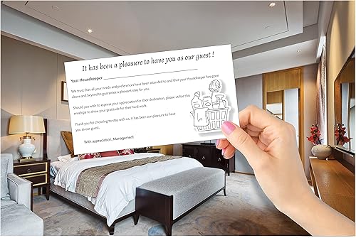 Miniatura 2 de 250 sobres de punta de hotel Motel para dinero en efectivo o monedas, 3 1/2 x 6 1/2 pulgadas, impresos en tinta negra en la parte delantera, 24