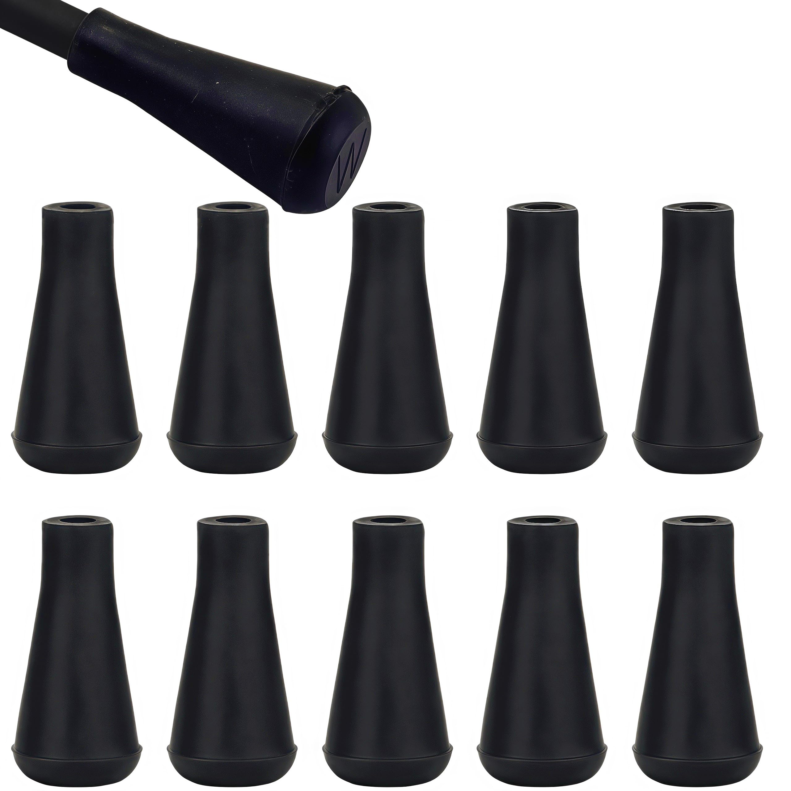 Broadhead Lot de 10 pointes de flèche de rechange en caoutchouc souple pour tir à l'arc, pratique cible et entraînement de chasse – Convient pour les tiges en fibre de verre et de carbone de