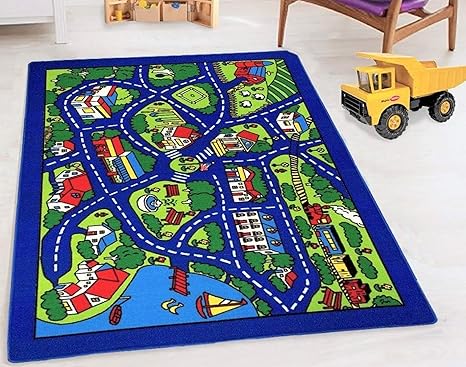 Tapis De Jeu Educatif Pour Enfant Motif Carte De Rue Pour Garcon Fille Enfant Tout Petit Tapis De Jeu Pour Ecole Garderie Creche Gris Multicolore Amazon Ca Bebe Et Puericulture