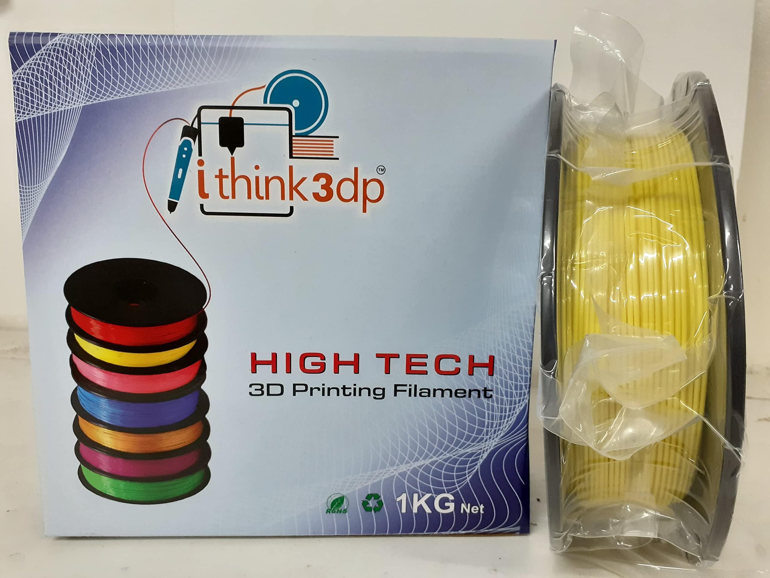 Ithink3dp Brand Petg Yellow Filament -by 3D Print World Pvt ltd (Yellow)