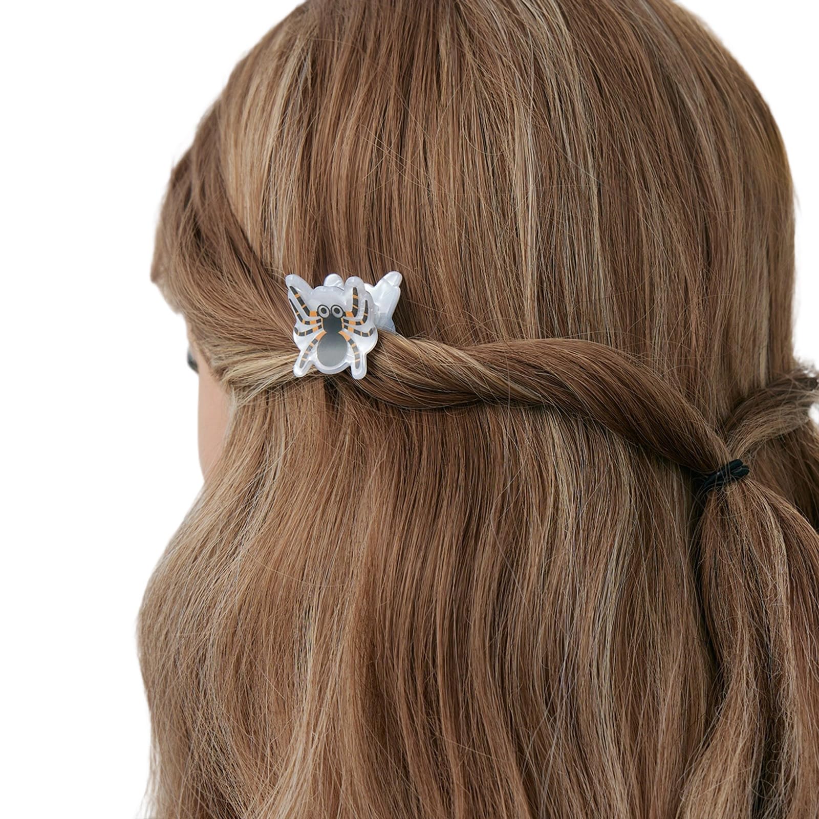 YUXITA 1PC Halloween Bat Pumpkin Spiders Hair Clip For Party Costume Accessories Practical Acrylic Design Safe Hairpins