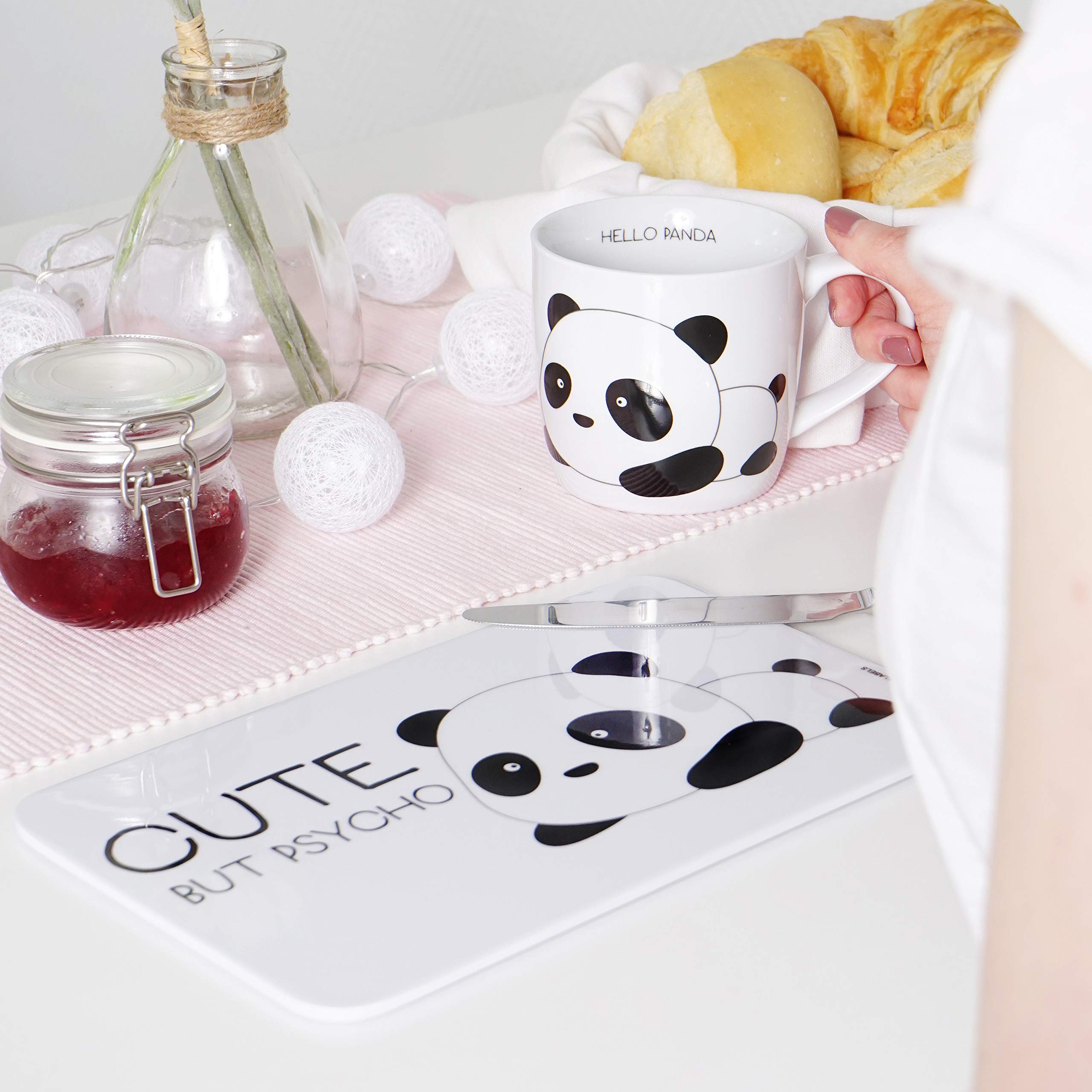 infinite by GEDA LABELS (INFKH) 13999 bordje sterren, grote ster ontbijtplank melamine, roze, 23,5 x 14 x 0,5 cm
