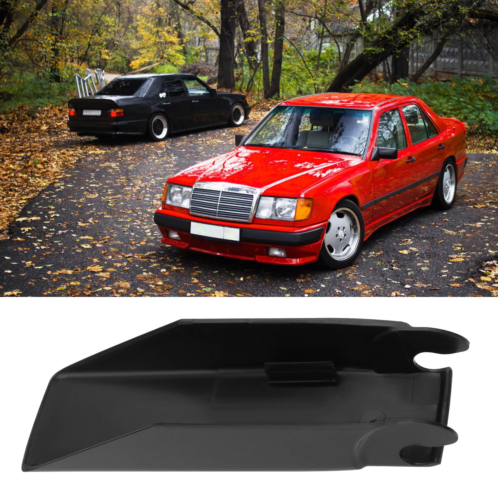 1 x osłona przedniego ramienia wycieraczki zamiennik A1248240349 kompatybilna z Mercedes Benz W124 W201 W202 W208 W210 R129 samochodowa osłona nakrętki montażowej czarna