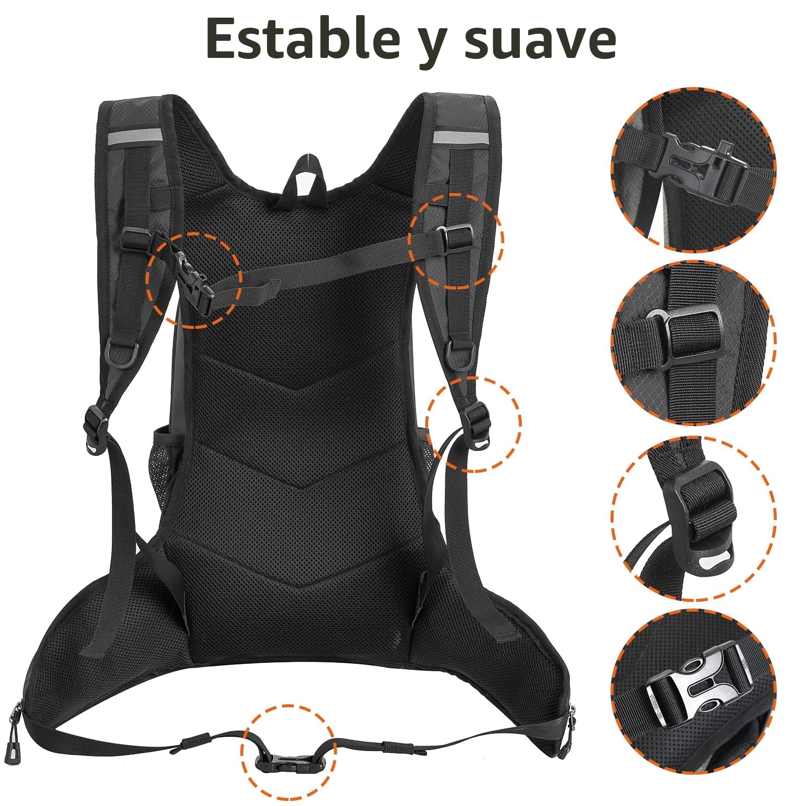 Mochila de bicicleta MTB y senderismo ultraligera 15L – Comodidad, estabilidad y rendimiento para todos tus deportes al aire libre