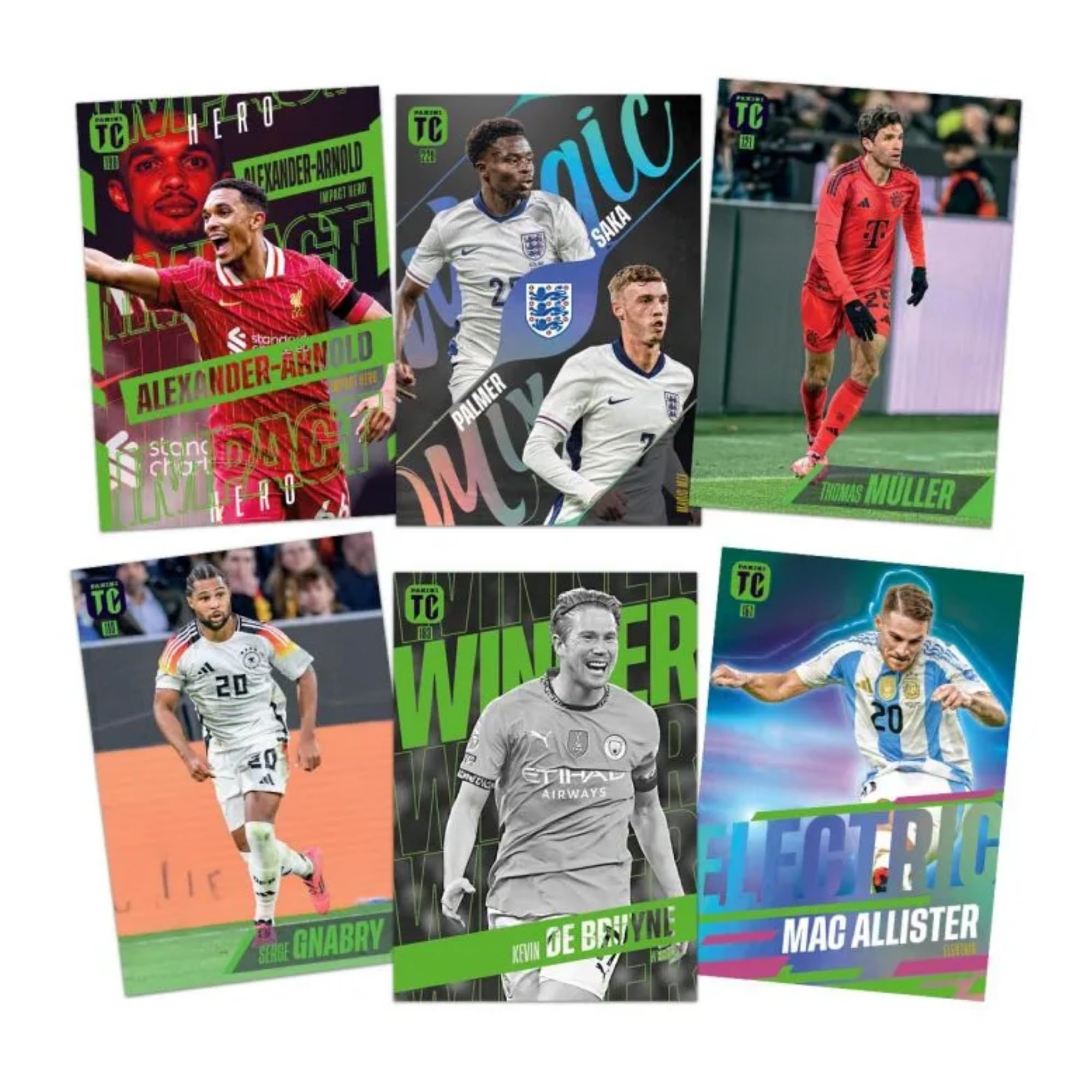 Panini 2 confezioni da 16 carte calcio FIFA Top Class 2025 | Carte collezionabili World Top Club, squadre e giocatori | Lotti ufficiali Panini da collezione