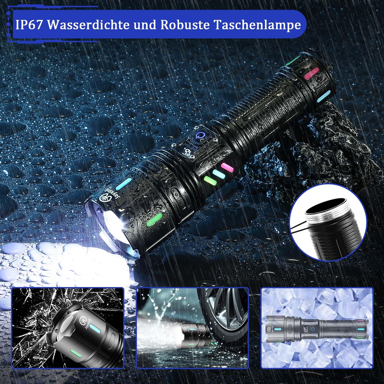 Jayxinli Torch LED Rechargeable 1000000 Lumen Extremely Bright
