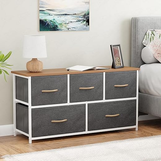 Lukzer Multipurpose Dresser with 5 Drawers