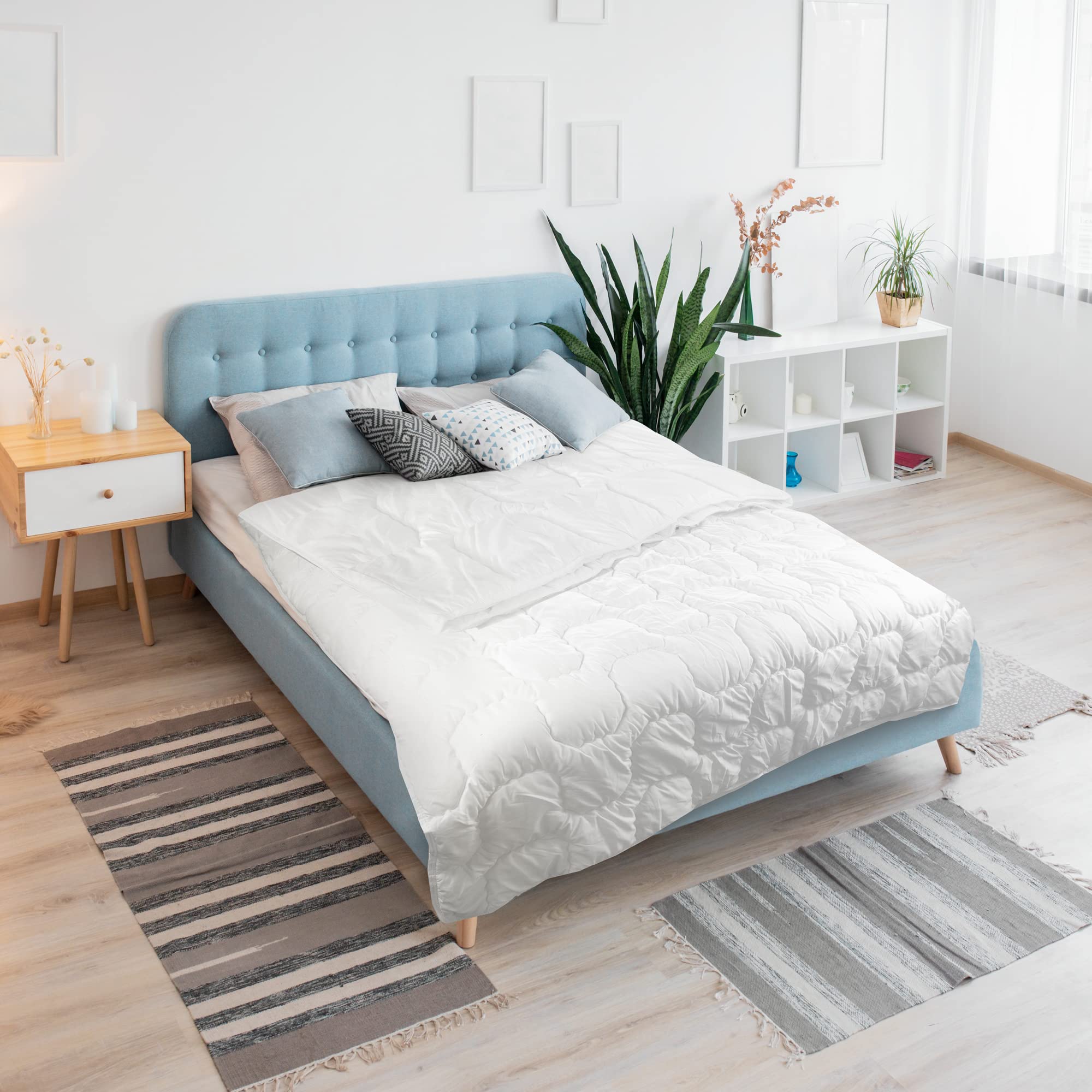 Carpe Sonno 4 Jahreszeiten Bettdecke 200x220cm [Made in Germany] 3-in-1 Bettdecke für Sommer & Winter | Atmungsaktive Winterdecke und Sommerdecke | Steppdecke 200x220 | Ganzjahresdecke
