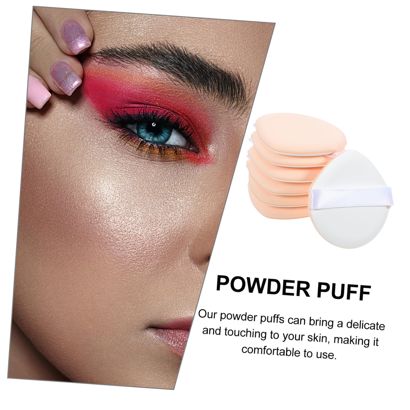 minkissy 5 Set Di Spugne Per Il Trucco Morbide Per Il Corpo Set Di Applicatori Cosmetici Per Il Trucco A Triangolo A Doppio Uso Asciutti E Bagnati Per Donne 7 Pezzi*5