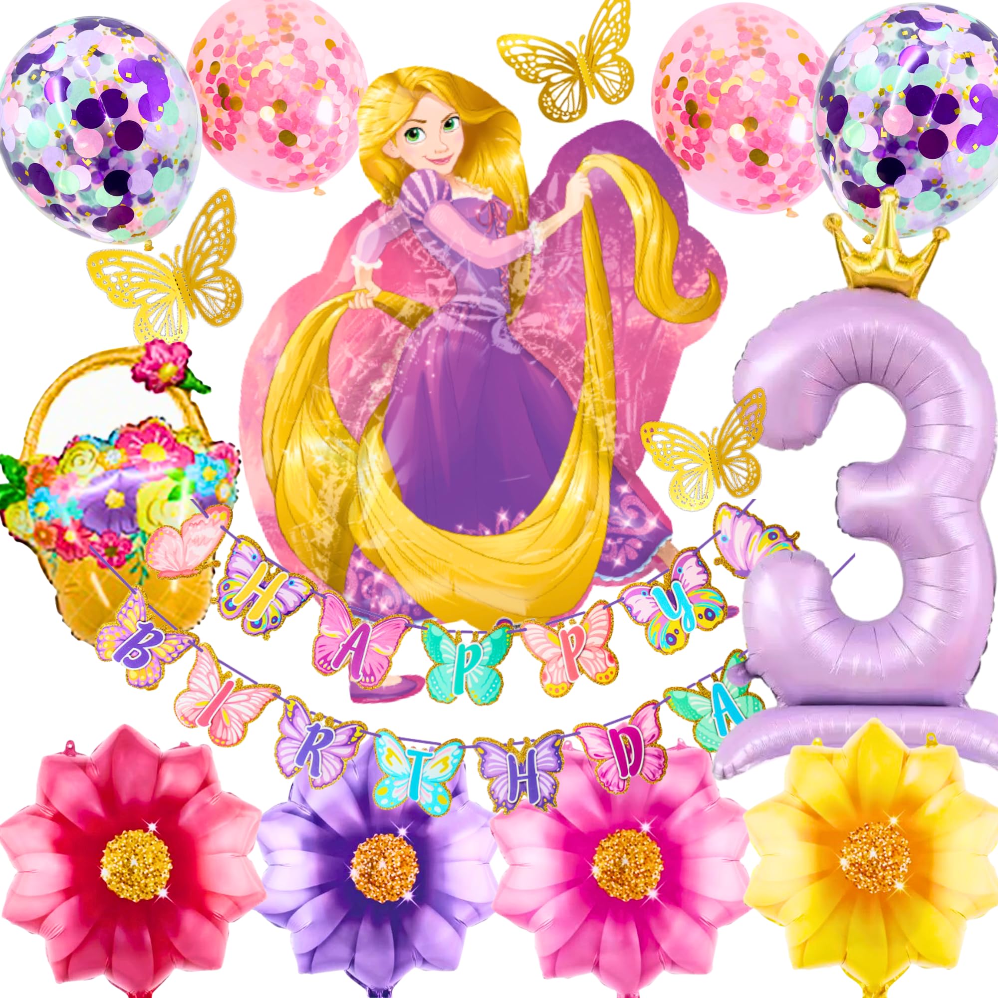 Amazon | 3rd Design ラプンツェル ディズニープリンセス バルーン