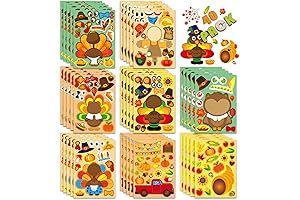 Thanksgiving Turkey Face Stickers for Kids Thanksgiving Party