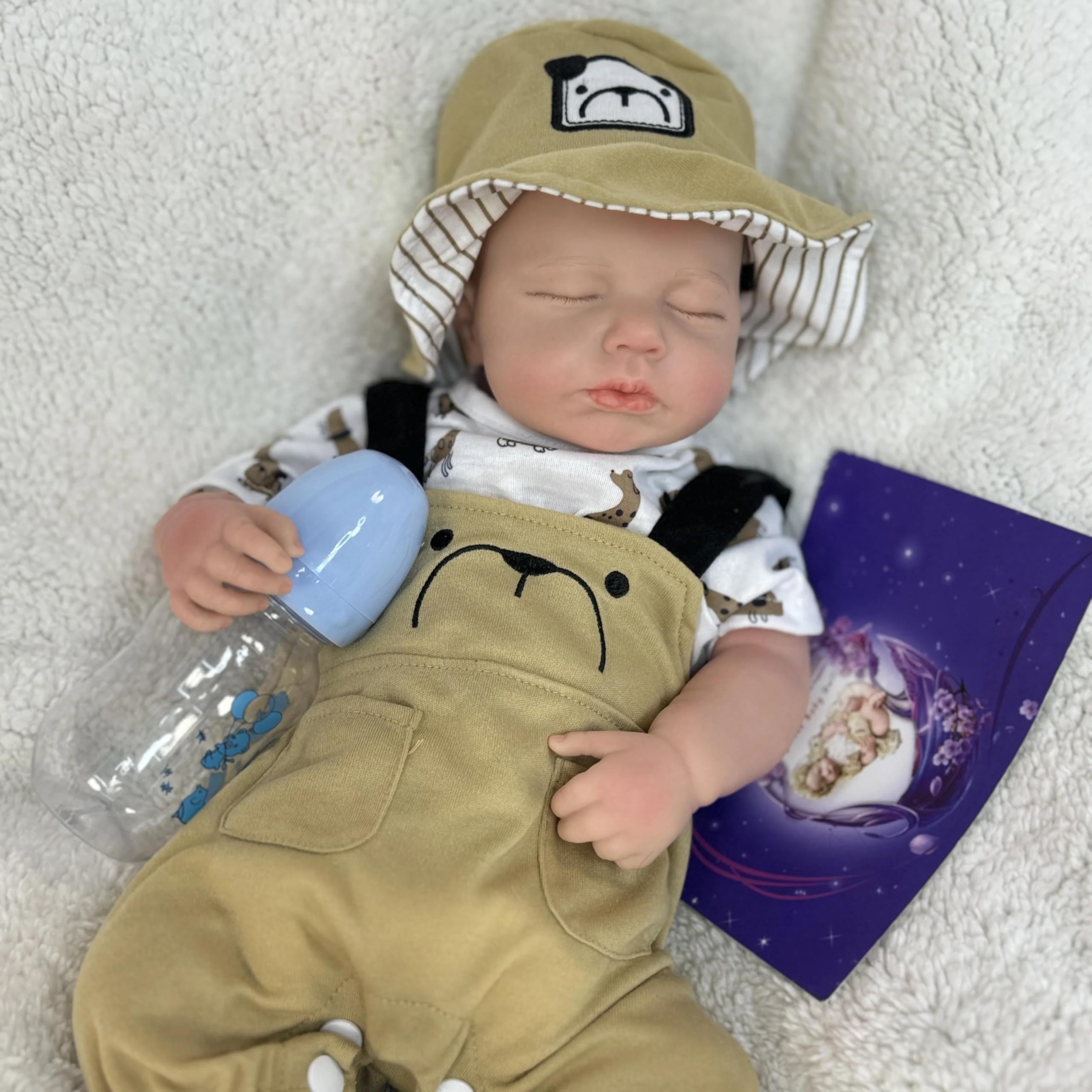 RXDOLL Realistyczne lalki Reborn Baby Dolls Boy silikonowe na całe ciało, winylowe, prawdziwe życie, noworodek, lalka, wygląda prawdziwie, anatomicznie poprawnie, lalki dla dzieci od 3+