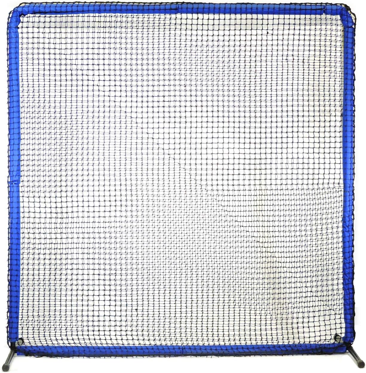 JUGS Protector Blue Series 8-Foot Fungo Screen — Baseball and Softball Pitcher Protection, Huge 8’H x 8’W Size, 60 Ply Poly-E Netting and 1.5” Diameter Frame Construction, 1-Year Guarantee