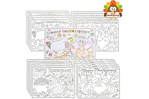 Thanksgiving Coloring Placemats for Kids(20 Sheets)