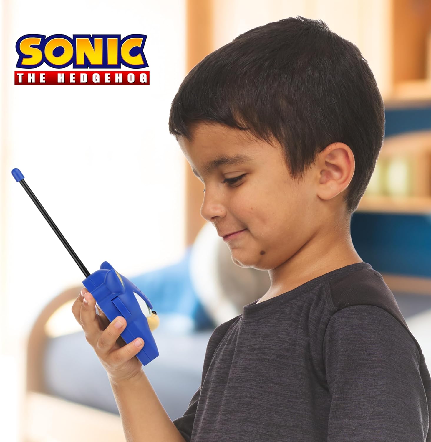 Sonic Molded Walkie Talkie for Kids, Safe and Flexible Antenna, Over 1000ft Range, Easy-to-Use, Power Switch, Belt Clip, Pack of 2, Camping Accessories, 2-Pack, Outdoor Toys