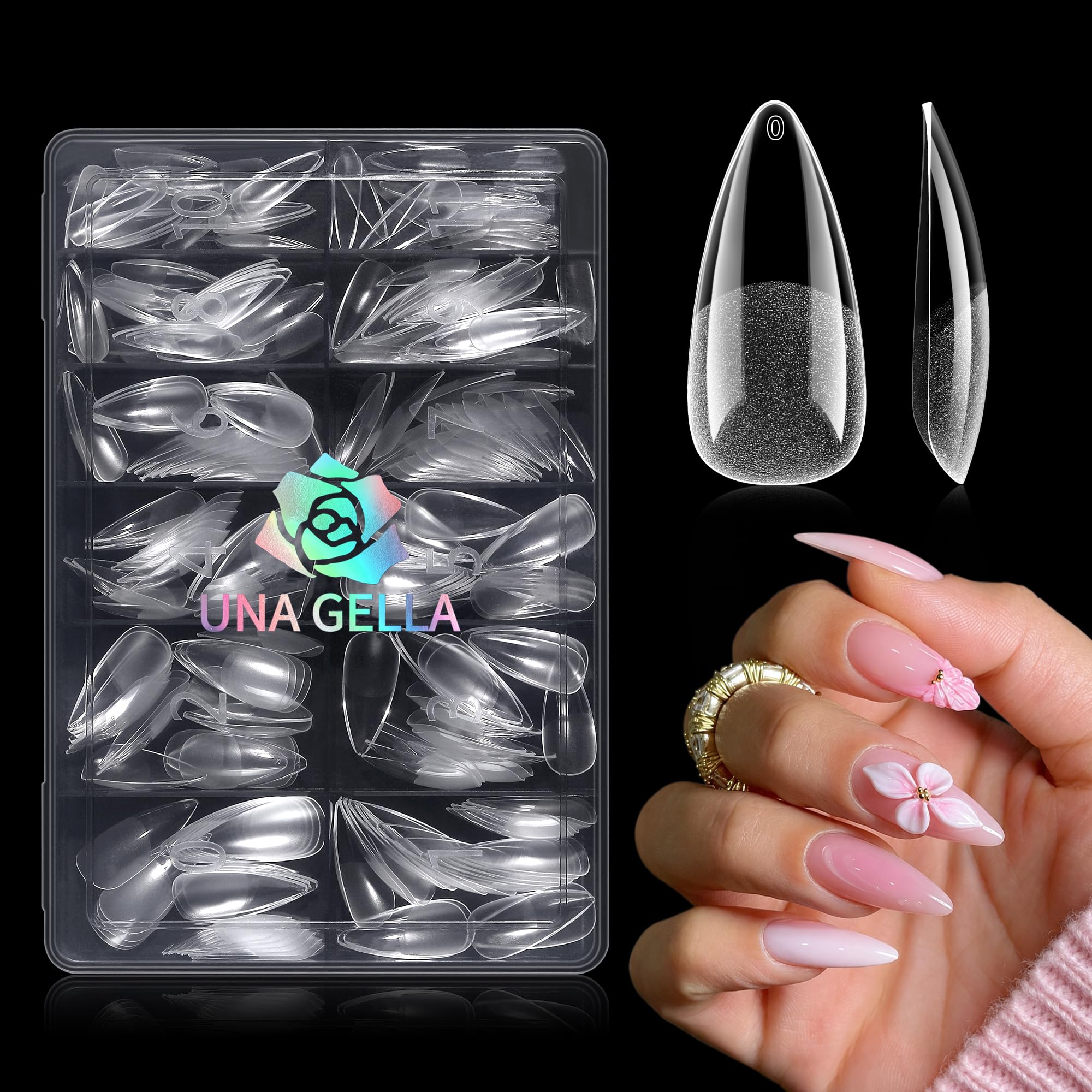 Photo 1 of UNA GELLA Medium Stiletto Soft Gel Nail Tips