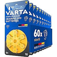 VARTA Batterie per apparecchi acustici tipo 10, 60 pezzi