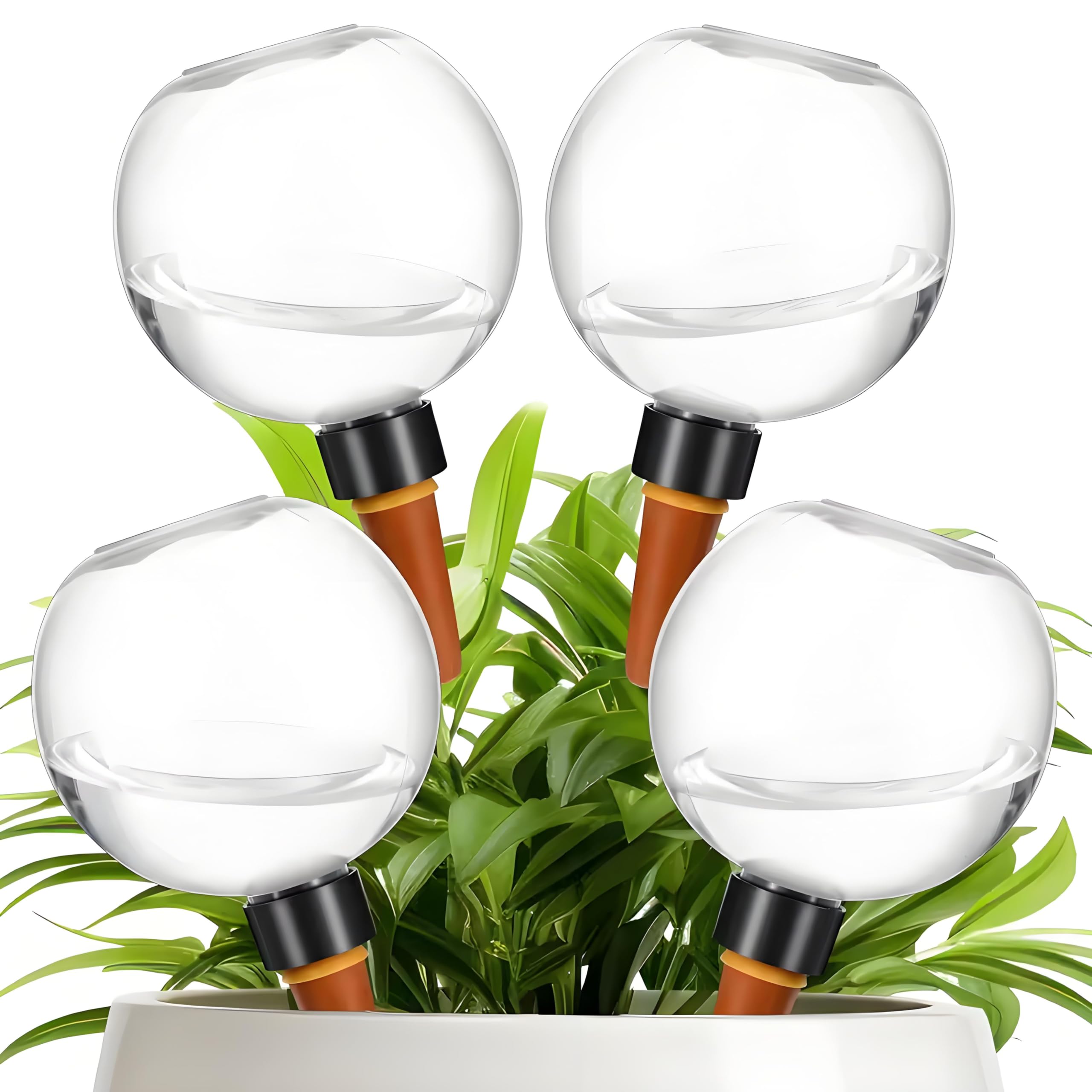 4 Pcs 500ml Ball Shaped Automatic Watering Device, Plant Watering Globes, Glass Water-ing Spike, Portable Lazy Water-ing Foreign Device, Water Dripper Globes for Home Indoor Outdoor Balcony Dormitory