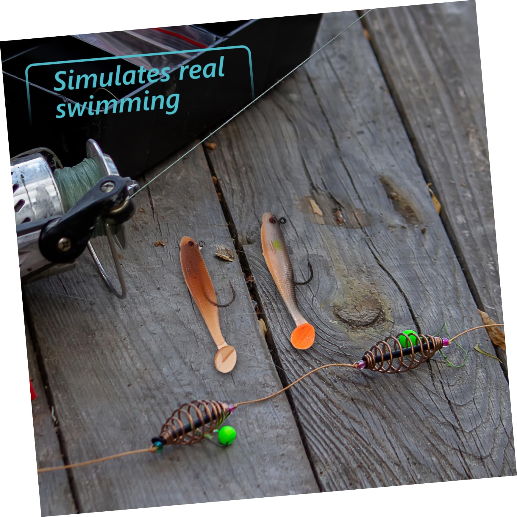 Hemobllo 12piezas Señuelos De Pesca Reutilizables Artificial Brillantes para De para Ríos Lagos y Arroyos