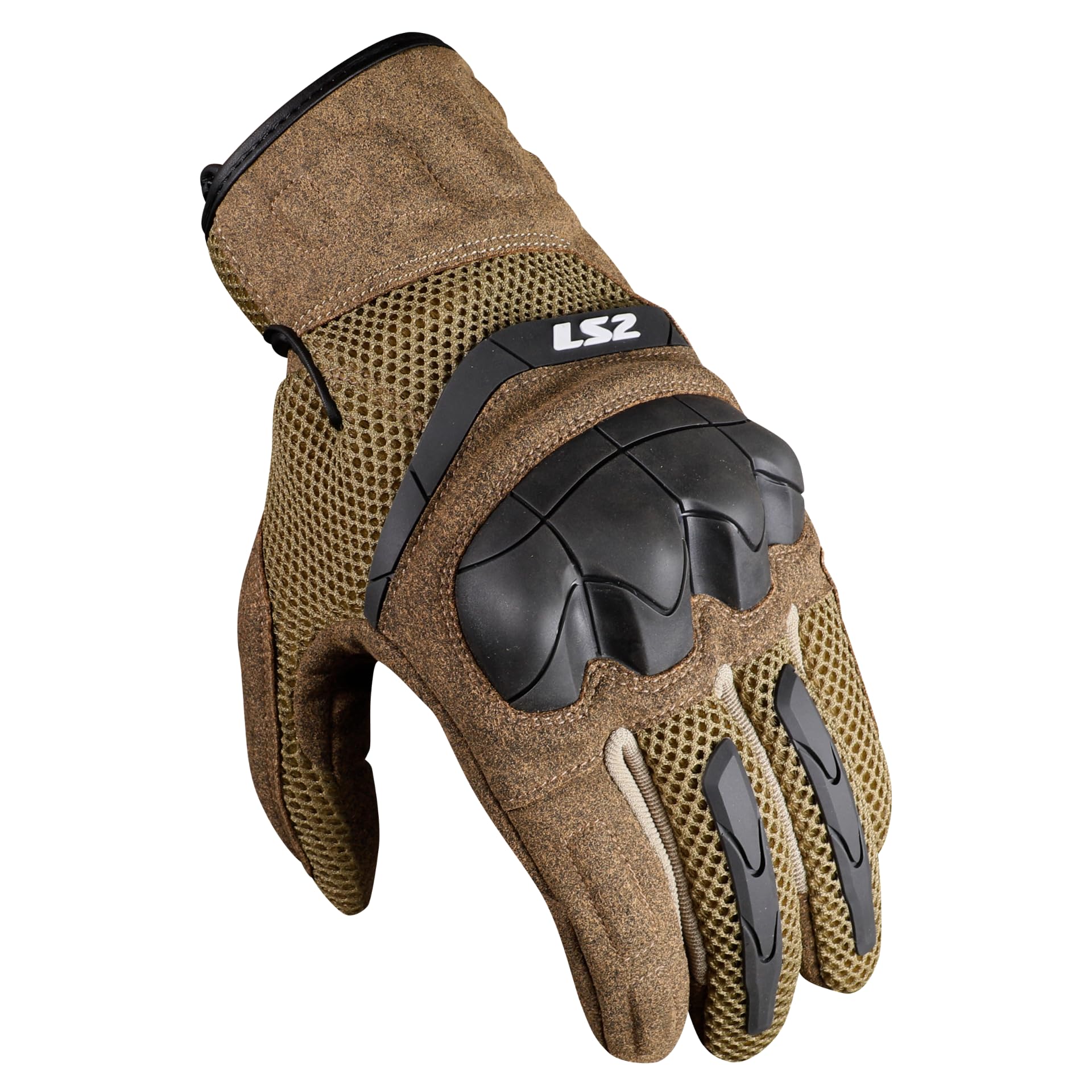 LS2 Kubra Guanti da moto, marrone, L