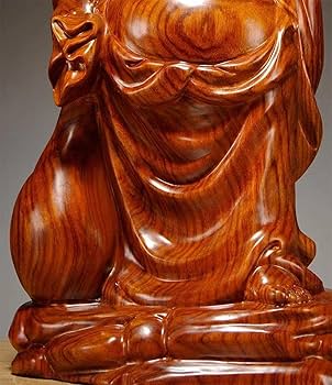 Amazon｜仏像木彫り七福神布袋布袋の置物木像木製フィギュア花梨木