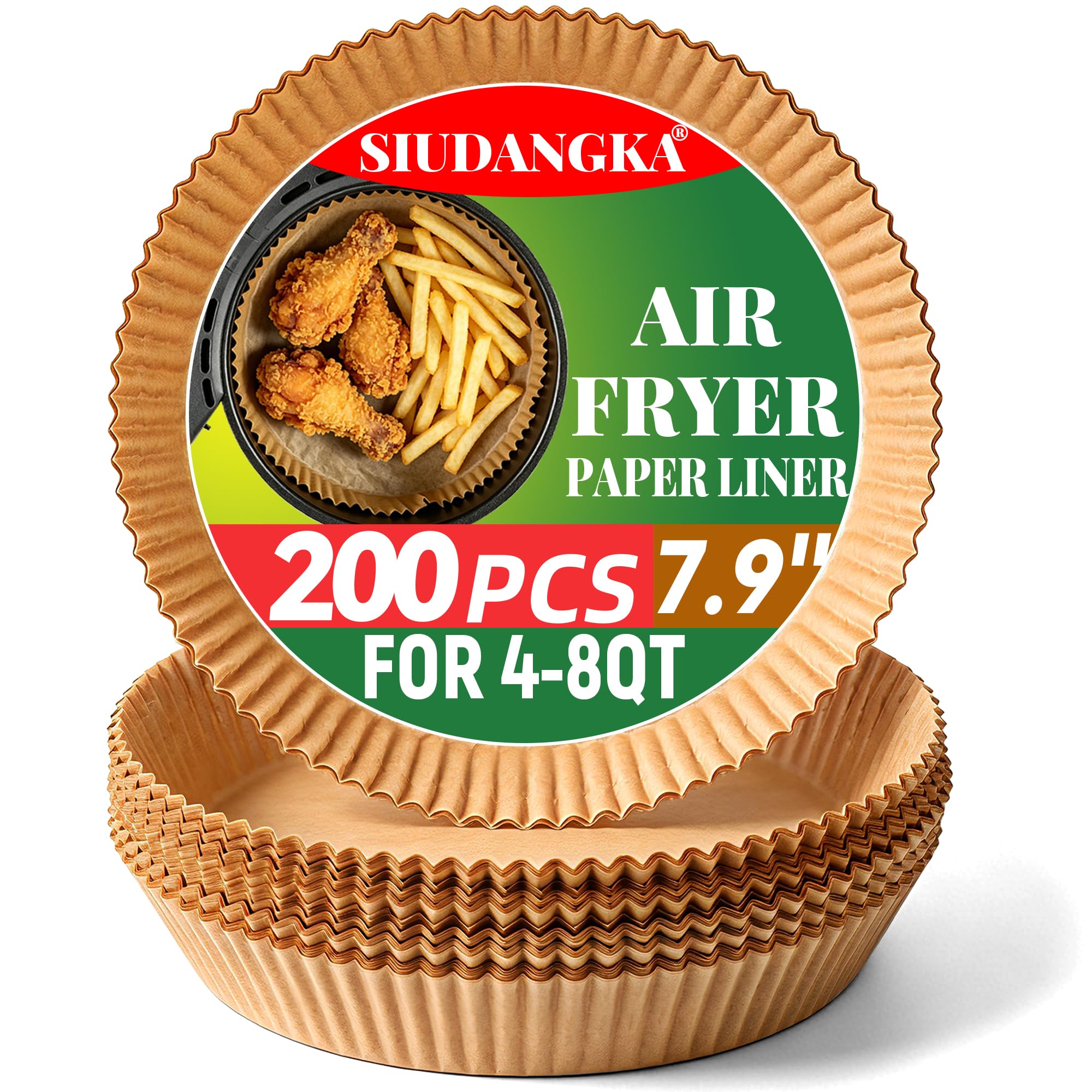 SIUDANGKA Air Fryer Liners - Non-Stick & Easy Cleanup -8
