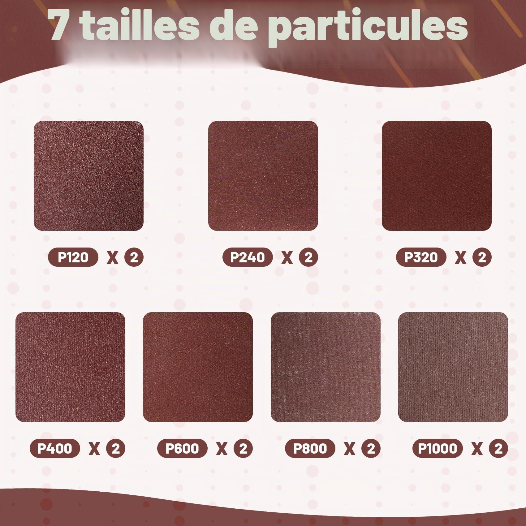 Lot de 14 bandes abrasives 50 x 686 mm - Grain 120/240/320/400/600/800/1000 - Papier abrasif en oxyde d'aluminium - Pour poncer, limer, affûter et dérouiller